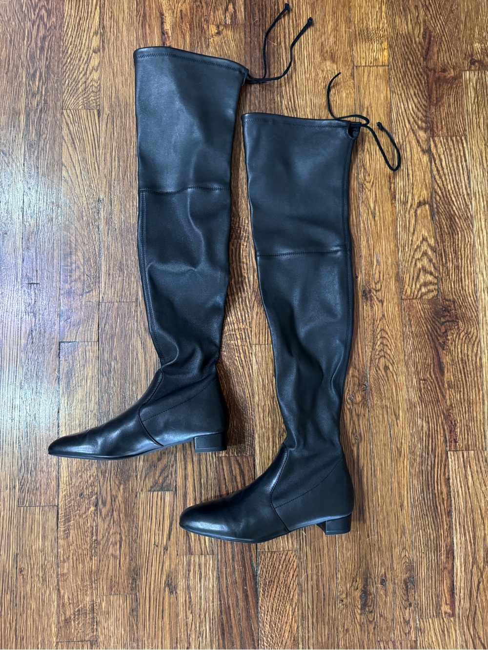 Stuart Weitzman Black Leather Thigh High Boot